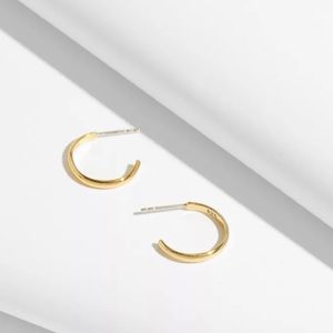 Madewell delicate collection Demi-fine 14 k plated small hoop earring